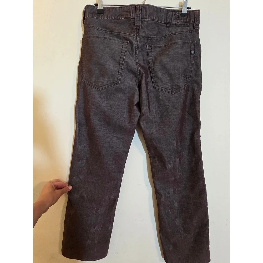 Rock & Republic Neil Mens Brown Corduroy Straight Leg Pants 32x30 R510280